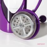 Заварочный чайник френч-пресс Доляна «Комплимент», 350 мл, стекло, фиолетовый