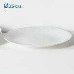 Тарелки Avvir «Дива», d=23 см, набор 6 шт., стеклокерамика, белые