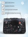 Сумка-переноска каркасная "Звёздное небо", размер S, 37,5 х 17 х 22 см, чёрная