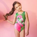 Купальник KAFTAN Tropical, рост 122-128 см (34), зелёный