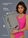 Доска для плавания ONLYTOP, 44х28х3,3 см, цвет серый