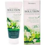 DEOPROCE NATURAL PERFECT SOLUTION CLEANSING FOAM GREEN EDITION GREENTEA Пенка для умывания с экстрактом зеленого чая 170г