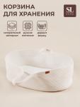 Корзина для хранения SL Home, с матрасом, плетёная, ручной работы, 70?38?25 см, белая