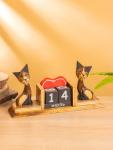Вечный календарь настольный «Кошки», 6.5?28?15 см, дерево