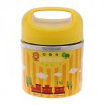 Ланч-бокс «В мире зверей», 630 мл, 11?15 см, сохраняет тепло 3 ч, нержавеющая сталь, жёлтый