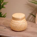 Корзинка плетёная с крышкой, 20?20?20 см, бамбук