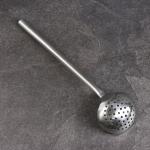 Шумовка для казана Шафран, 49 см, диаметр 12.5 см, глубина 5.5 см, узбекская, металл