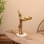 Конфетница двойная «Кролик угощает», 19?26?48 см, алюминий