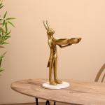 Конфетница двойная «Кролик угощает», 19?26?48 см, алюминий