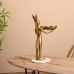 Конфетница двойная «Кролик угощает», 19?26?48 см, алюминий