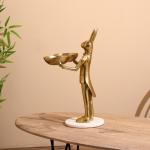 Конфетница двойная «Кролик угощает», 19?26?48 см, алюминий