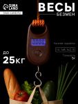 Весы-безмен Luazon LVU-01, электронный, до 25 кг, точность до 5 г, без подсветки, МИКС