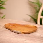 Блюдо для подачи закуски и соуса, 18?1.5?25 см, тиковое дерево