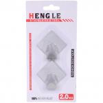 Крючки в наборе 2шт из нержавеющей стали на липкой основе БАСТОФ,  форма ромб, нагрузка 2,5кг/4,5см