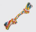 Игрушка - канат грейфер для собак мелких и средних пород ПОИГРАЙКА, цвет красный/синий, 23см