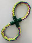Игрушка - канат для собак средних и крупных пород НЕСКУЧАЙКА, цвет зелёный 25*10*4см