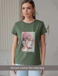 Футболка из 100% хлопка с авторским принтом.