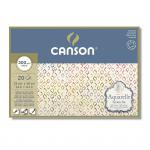 "Canson" Блок для акварели AQUARELL CP Torchon 60\% хлопок, 40\% целлюлоза 300 г/м2 A4+ 36 х 25 см склейка с четырех сторон 20 л.