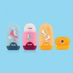 "Milan" Набор  ластик с точилкой для карандашей CAPSULE Roller + 2 запасных ластика