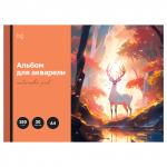 Альбом для акварели, 30л., А4, на склейке BG Сказочный олень, 180г/м2, Аа30_61871