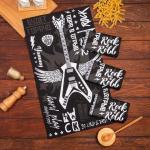 Набор полотенец кухонных «Доляна» Les't rock, 35?60 см - 4 шт., хлопок 100%