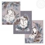 К-т полотенец "Поэма" 50*60 см. - 3 шт. рогожка хлопок 100%