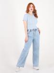 Джинсы голубые на резинке женские летние