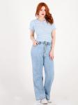 Джинсы голубые на резинке женские летние