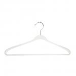 VETTA Вешалка с перекладиной, широкие плечики, 43х21,5х3 см, пластик с покрытием Soft-touch, белая