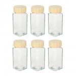 VETTA ЭКО Вуд Набор банок для специй, 6шт., 120мл,стекло, бамбук