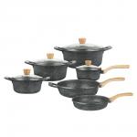 SATOSHI Брунико Наб.пос.10пр,а/пр.покр.:кастр+крышк.2,4 л; 4,3л; 6,4л ;ковш+крышк.1.4л;сков 24см;сот