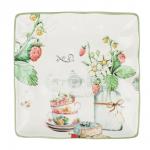 MILLIMI Земляника Блюдо квадратное, 22х22х3см, керамика