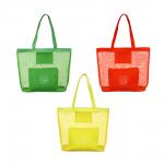 РЫЖИЙ Сумка пляжная с косметичкой 2 в 1, 47х37х14,5см/26х17см, полиэстер, ПВХ, 3 цвета