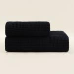 Полотенце вафельное SL HOME: Linen «Дарк Маре», 60?140 см, чёрное