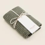 Полотенце вафельное SL HOME: Linen «Олива», 60?140 см, оливковое