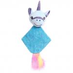 Игрушка для собак средних и малых пород ЗООГРАД, единорог, с пищалкой и шуршалкой, 35*16см (лейбл)