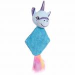 Игрушка для собак средних и малых пород ЗООГРАД, единорог, с пищалкой и шуршалкой, 35*16см (лейбл)