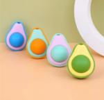 Игрушка для кошек мячик Счастливый хвост!, цвет фиолетовый/зеленый, 6*4,6см