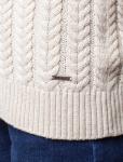 Джемпер фактурной вязки из хлопка с кашемиром
