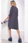 Платье "Леди Элегант" (графит) П8447