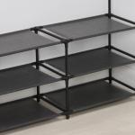 Полка для обуви LaDо?m, 3 яруса, 90?30?57 см, чёрная