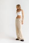 Брюки женские свободного кроя экрю