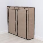 Полка для обуви с чехлом LaDо?m, двойная, 6 уровней, 117?30?106 см, бежевая