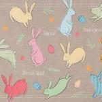Дорожка пасхальная на стол Этель «Зайцы» 30?70 см, 100% хлопок, саржа 190 г/м?