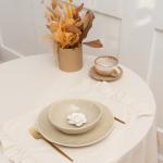 Скатерть универсальная с рюшами 160х160 'Чистый хлопок', 100% хлопок ВБ