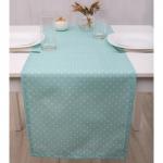 Дорожка декоративная 'Радушная хозяйка (Традиция)' 40х145, рогожка, 100% хлопок, 'Горошек мята'