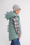 Жилет детский демисезонный Дино пыльный эвкалипт