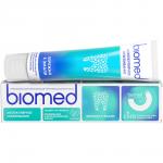 Biomed healthywhite зубная паста защита от кариеса отбеливание и восстановление эмали лесная мята 65,0