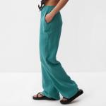 Брюки женские, свободного кроя MIST Muslin размер XS, цв. бирюзовый