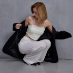 Брюки женские MINAKU: Casual Collection, цвет белый, размер 52
